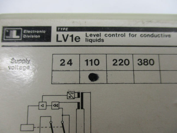 ELECTRONIC DIVISION LV1E LEVEL CONTROL RELAY 250V 5A UNMP