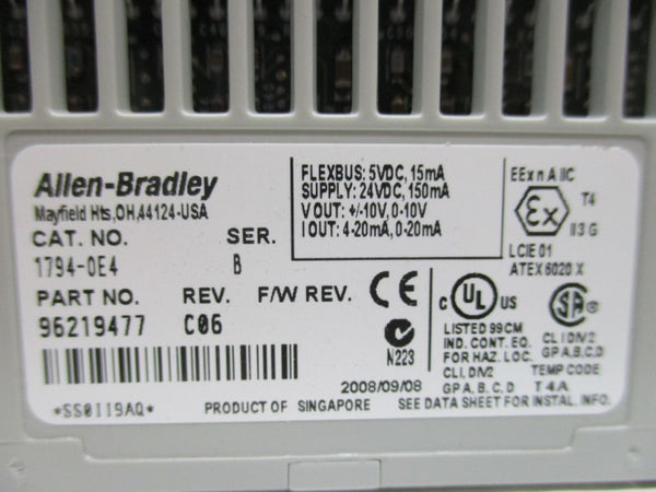 ALLEN BRADLEY 1794-OE4 SER. B 24VDC NSMP