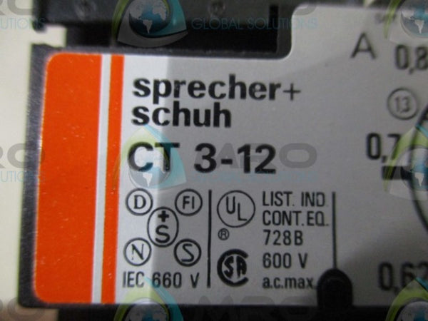 SPRECHER+SCHUH CT3-1.0 OVERLOAD RELAY NSMP
