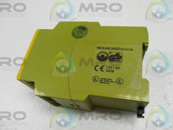PILZ PNOZX324VAC/24VACDC3N/01N/C1S0 SAFETY RELAY   UNMP