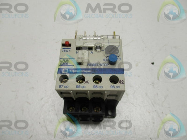 TELEMECANIQUE LR2K0306 OVERLOAD RELAY 0,8-1,2A  UNMP