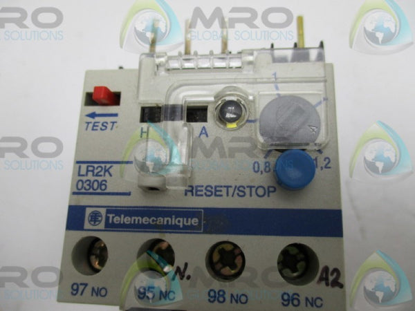 TELEMECANIQUE LR2K0306 OVERLOAD RELAY 0,8-1,2A  UNMP