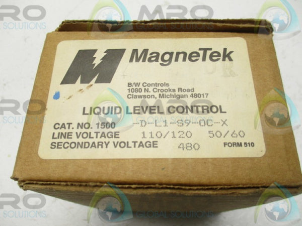 MAGNETEK 1500-D-L1-S9-0C-X LIQUID LEVEL CONTROL RELAY 110/120V  NSMP