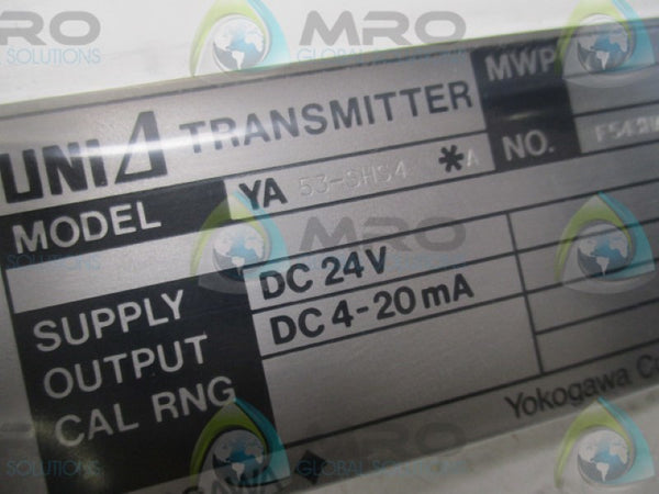 YOKOGAWA YA53-SHS4 UNI TRANSMITTER 24VDC 7000PSI NSMP