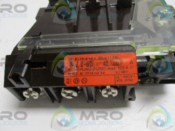 KLOCKNER MOELLER Z2-60 BIMETAL RELAY 40-60A  NSMP