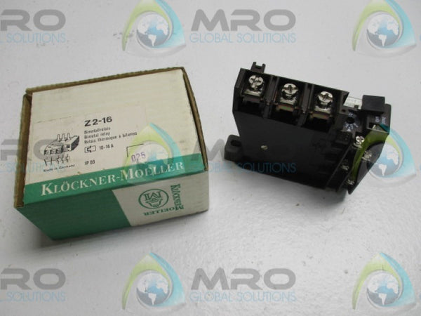 KLOCKNER MOELLER Z2-16 BIMETAL RELAY 10-16A  NSMP