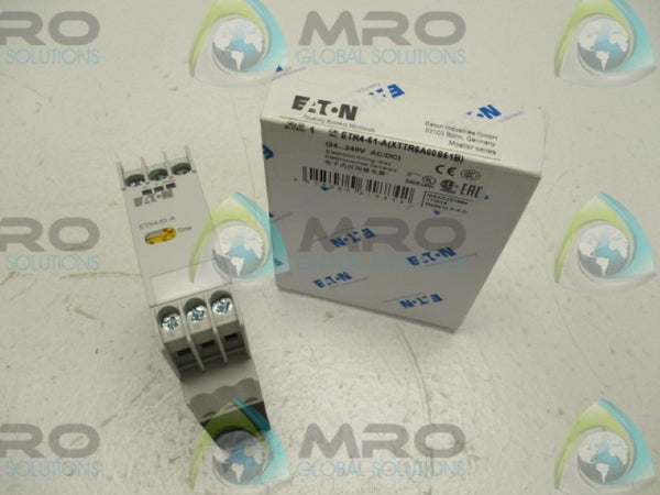 EATON ETR4-51-A TIMING RELAY 3-60SECONDS 24-240V NE WIN BOX