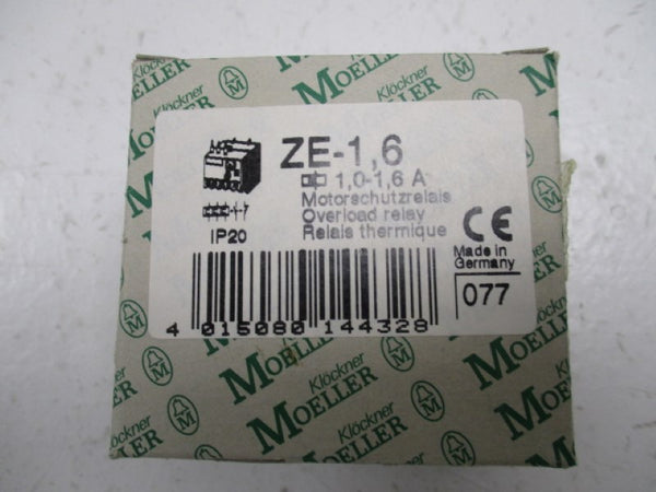 KLOCKNER MOELLER ZE-1,6 OVERLOAD RELAY 1,0-1,6A NSMP
