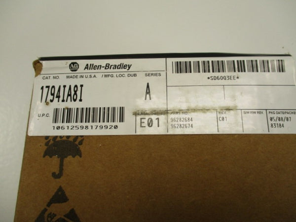 ALLEN BRADLEY 1794-IA8I SER. A DATE: 2007 NSFS
