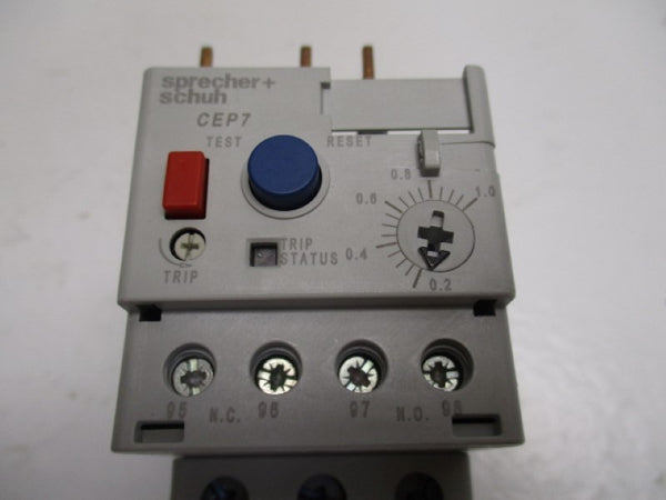SPRECHNER SCHUH CEP7-ED1BB SER. C OVERLOAD RELAY 0.2-1.0A UNMP