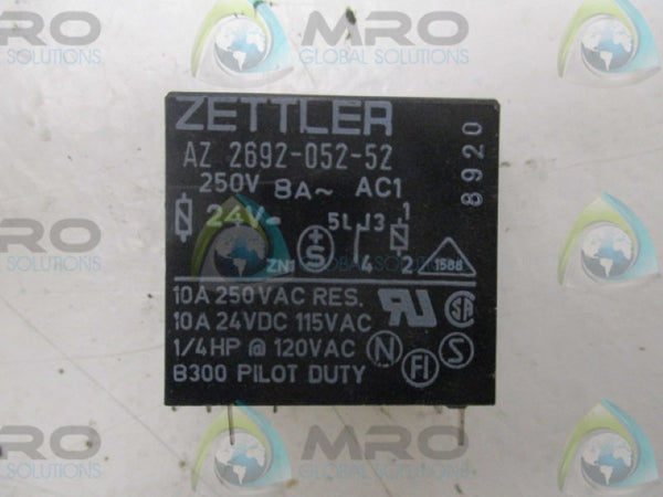 ZETTLER AZ2692-052-52 RELAY 24VDC NSNP