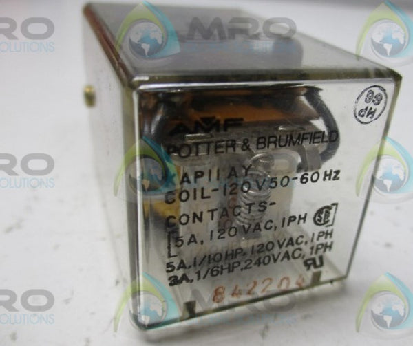 POTTER&BRUMFIELD KAP-11AY-120 RELAY 120V NSMP