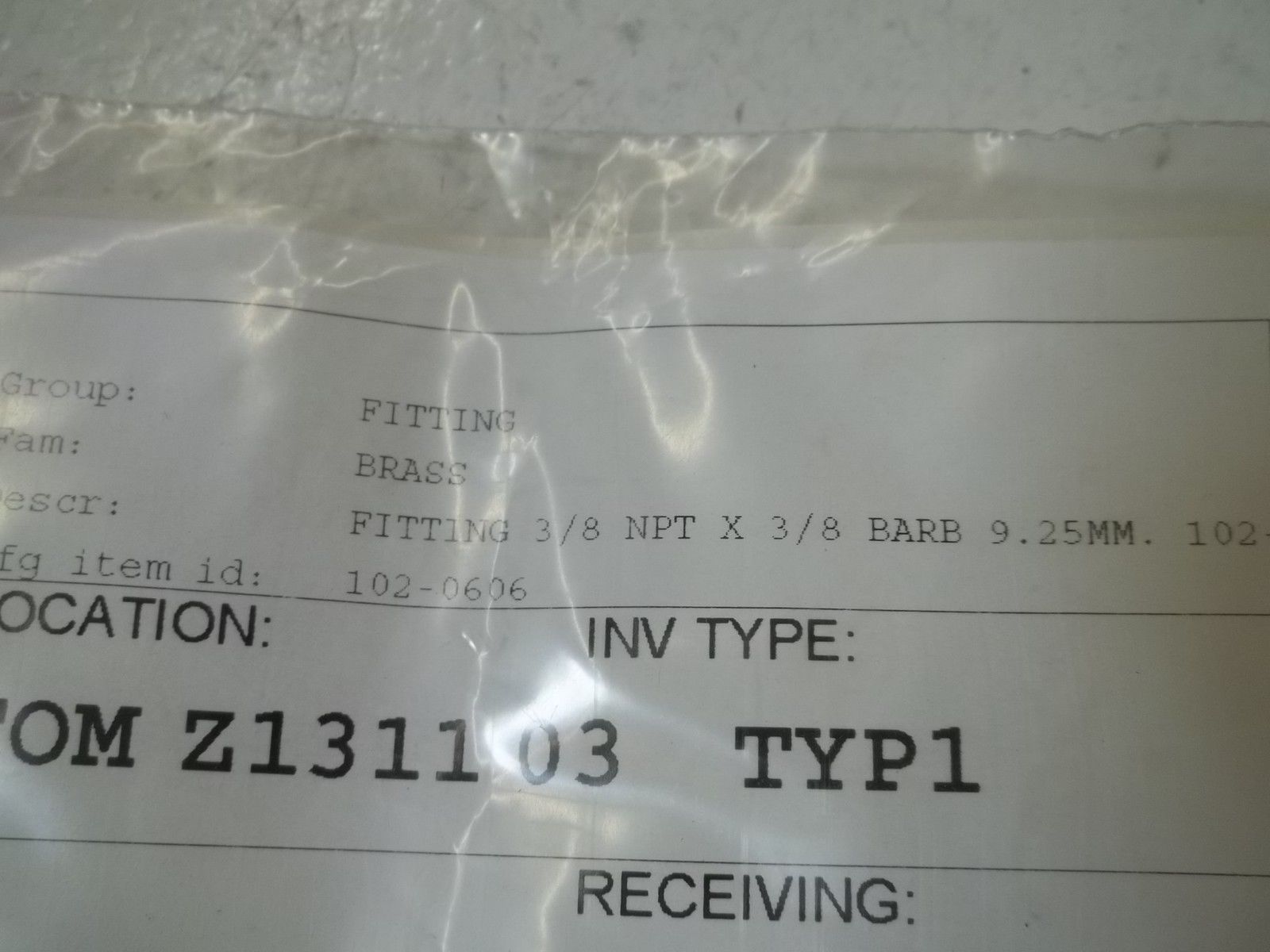 102-0606 FITTING 3/8" NPT X 3/8" BARB 9.25MM NSNP
