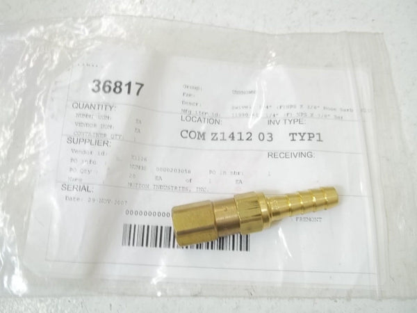 11990-61 SWIVEL 1/4" (F)NPS X 3/8" HOSE BARB NSNP