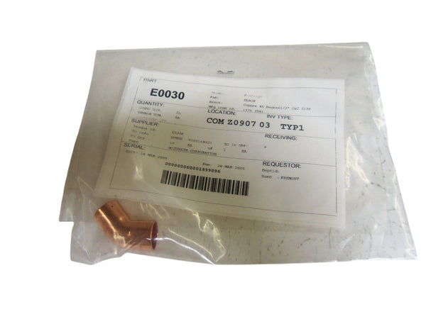 1970 3541 FITTINGS, ELBOW COPPER 45 DEGREE 1/2" C&C SIZE NSNP