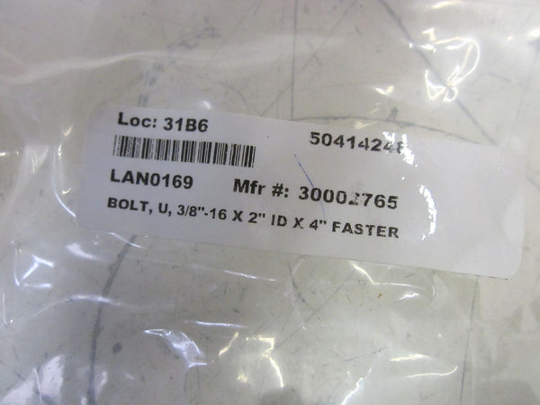 30002765 U-BOLT 3/8"-16 X 2" NSMP