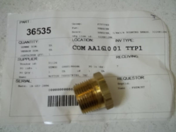 3220X12X6 REDUCER, 3/4" X 3/8" BUSHING BRASS NSNP