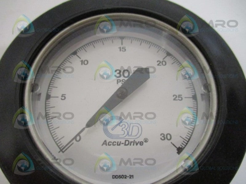 3D INSTRUMENTS 25502-21B11 PRESSURE GAUGE 0-30 PSIG NSNP