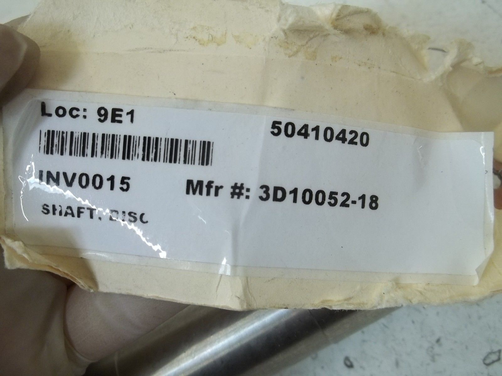 3D10052-18 SHAFT, DISC NSNP
