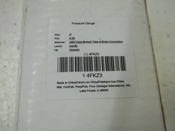 4FKZ3 PRESSURE GAUGE 0-30 2" NSMP
