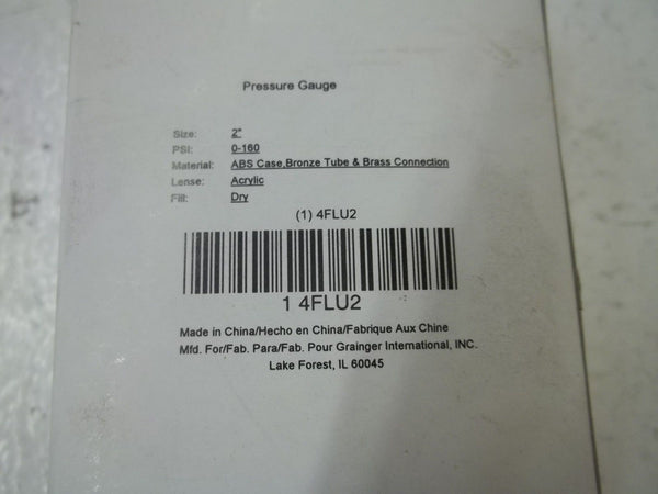 4FLU2 PRESSURE GAUGE 0-160PSI 2" NSMP