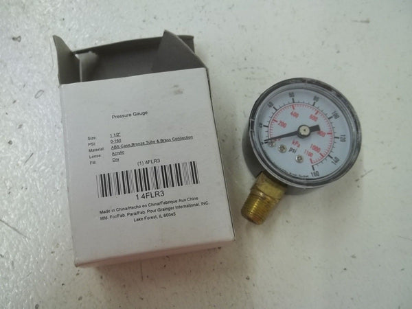 4FR3 PRESSURE GAUGE 0-16PSI 1-1/2" NSMP
