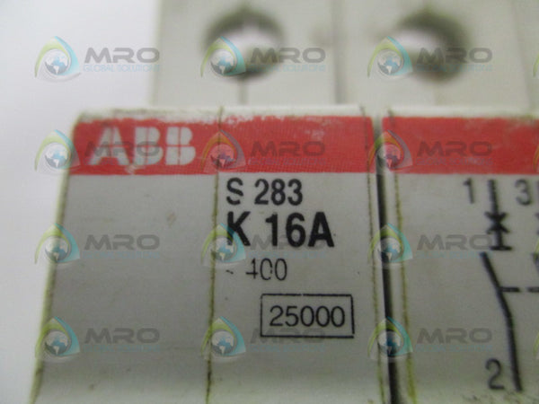 ABB S283-K16 CIRCUIT BREAKER 16A UNMP