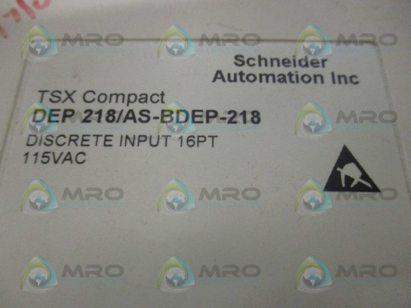 SCHNEIDER AEG TSX COMPACT DEP218/AS-BDEP-218 DISCRETE (MISSING TERMINAL) UNMP