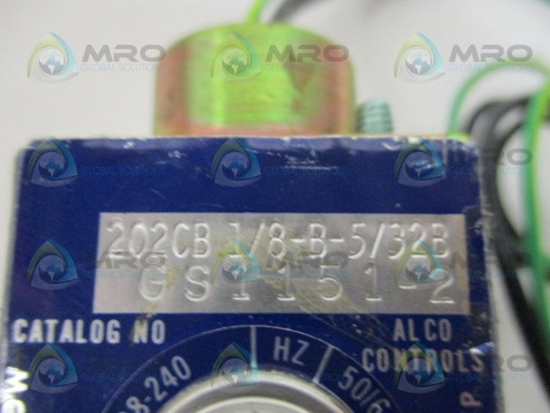 ALCO CONTROLS 202CB 1/8-B-5/32B GS1151-2 SOLENOID VALVE UNMP