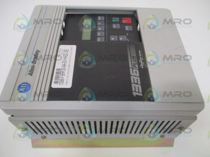 ALLEN BRADLEY PLUS II 1336F-BRF20-AA-EN-HAS2-L6E AC DRIVE UNMP