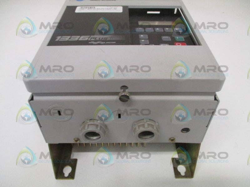 ALLEN BRADLEY PLUS II 1336F-BRF20-AA-EN-HAS2-L6E AC DRIVE UNMP