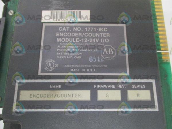 ALLEN BRADLEY 1771-IKC SER. A F/W G ENCODER/COUNTER MODULE  UNMP