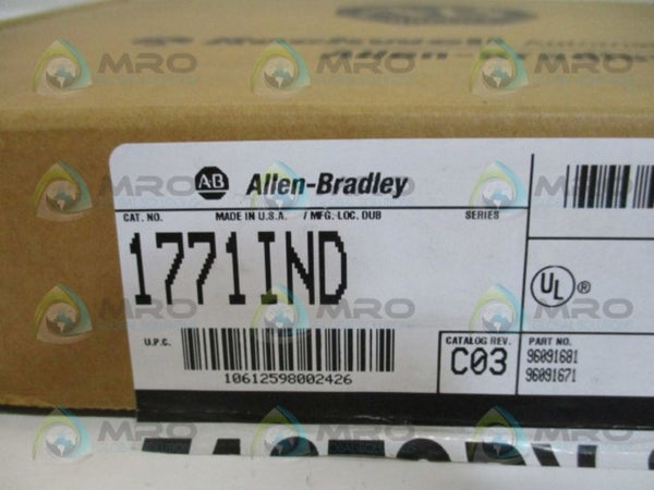 ALLEN BRADLEY 1771-IND SER. B INPUT MODULE NSMP