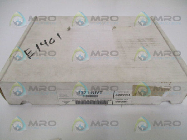 ALLEN BRADLEY 1771-NIVT SER. A F/W G ISOLATED ANALOG MODULE NSMP