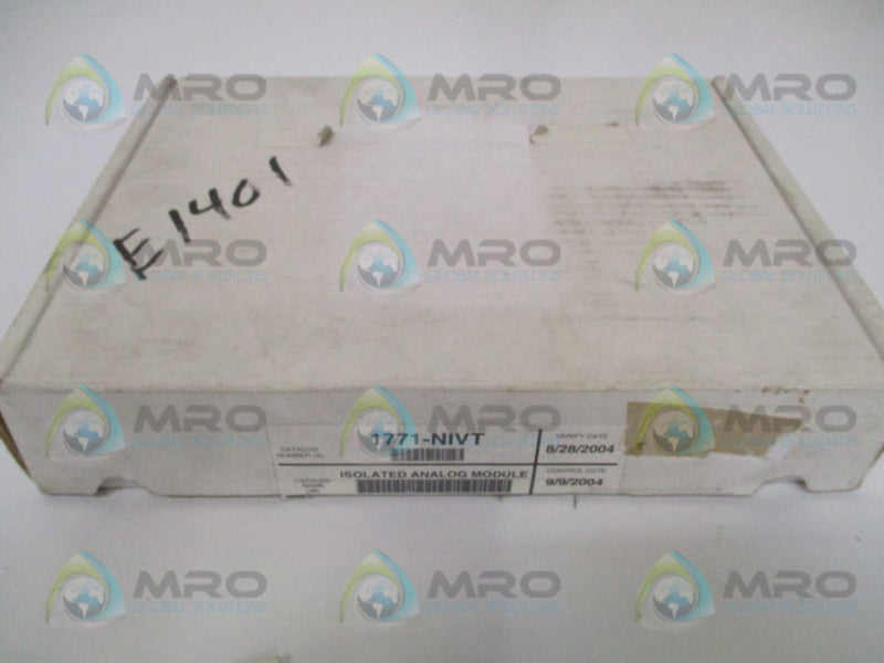 ALLEN BRADLEY 1771-NIVT SER. A F/W G ISOLATED ANALOG MODULE NSMP