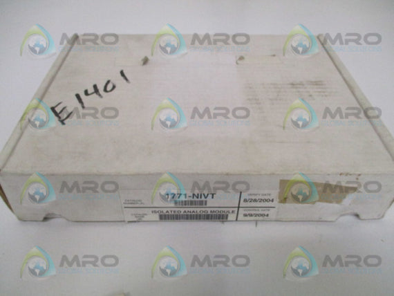 ALLEN BRADLEY 1771-NIVT SER. A F/W G ISOLATED ANALOG MODULE NSMP