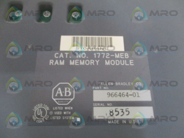 ALLEN BRADLEY 1772-MEB RAM MEMORY MODULE UNMP