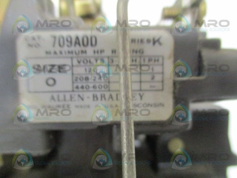 ALLEN BRADLEY 709-AOD SER. K STARTER SIZE 0 UNMP