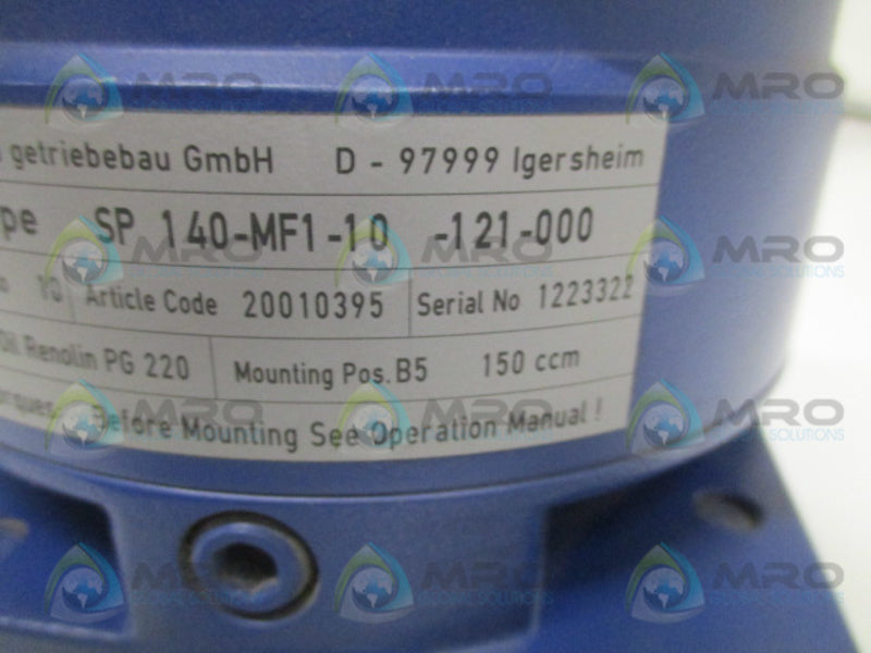 ALPHA GETRIEBEBAU SP140-MF1-10-121-000 NSNP