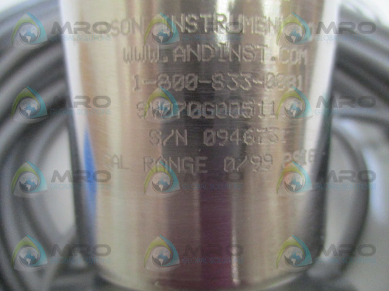 ANDERSON INSTRUMENT SY070G0051110 PRESSURE TRANSDUCER 0-99 PSIG NSMP