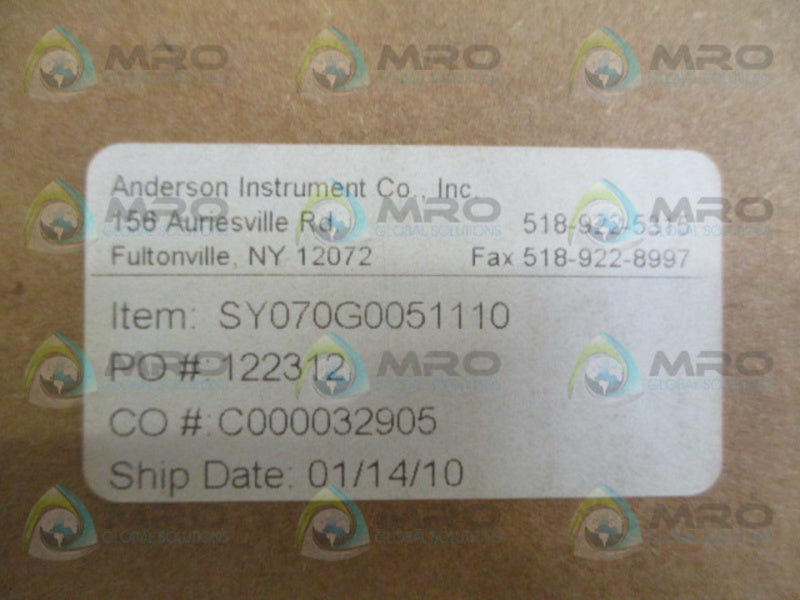 ANDERSON INSTRUMENT SY070G0051110 PRESSURE TRANSDUCER 0-99 PSIG NSMP