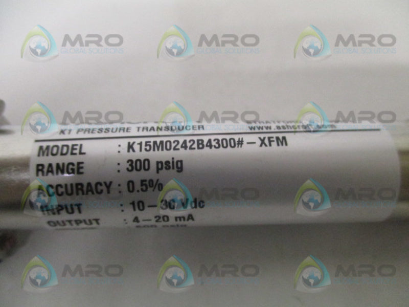 ASHCROFT K15M0242B4300#-XFM K1 PRESSURE TRANSDUCER 300 PSIG NSMP