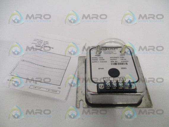 ASHCROFT XLdp  XL3MB242STP5IW DIFF. PRESSURE TRANSMITTER 0.5"WC *NEW IN BOX*
