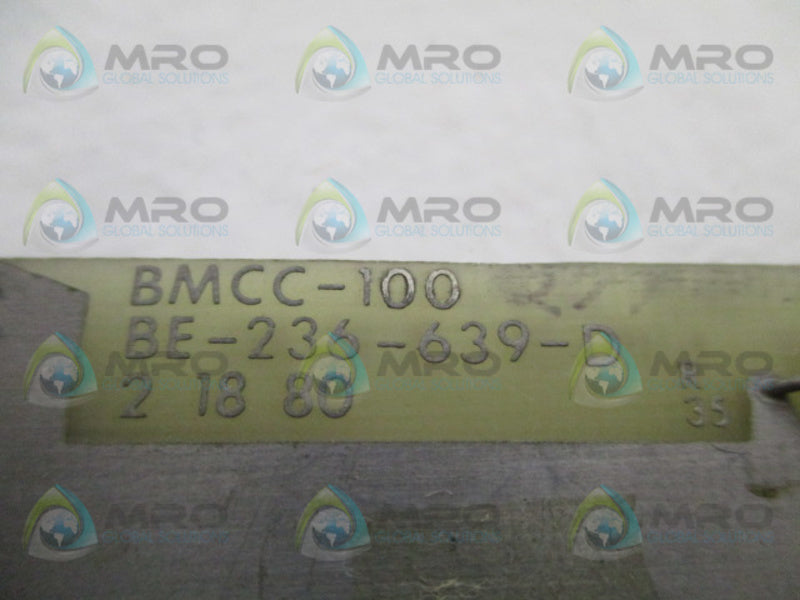 BALANCE ENGINEERING BMCC-100 BE-236-639-D CIRCUIT BOARD UNMP