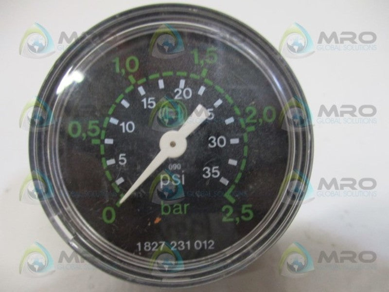 INDUSTRIAL MRO 1827231012 GAUGE 0-35 PSI 0-2,5 BAR *NEW NO BOX*