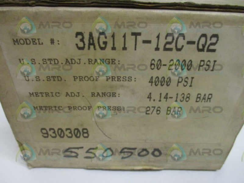 BARKSDALE 3AG11T-12C-Q2 PRESSURE SWITCH NSMP