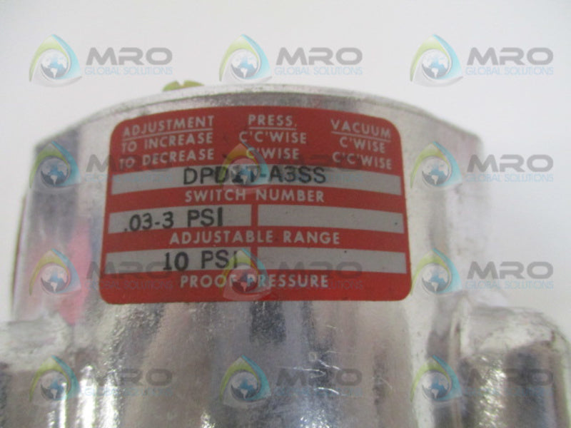 BARKSDALE DPD1T-A3SS .03-3PSI NSNP