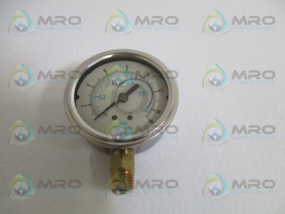 INDUSTRIAL MRO PGB254BLMC PRESSURE GAUGE 0-15 PSI *NEW IN BOX*