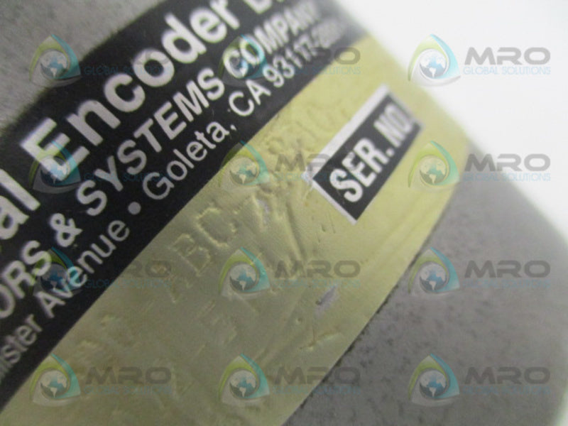 BEI H25D-2500-ABC-8830-LED-SM18-S FLANGE MOUNT ENCODER UNMP