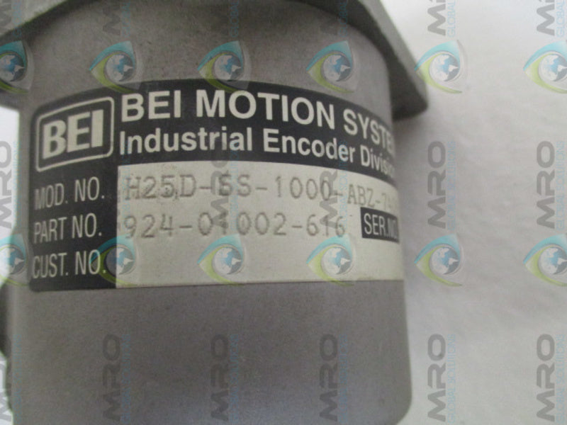 BEI H25D-SS-1000-ABZ-7406R-LED-SM16-S 924-01002-616 ENCODER NSNP